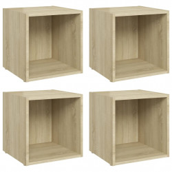 Szafki pod TV, 4 szt., dąb sonoma, 37x35x37 cm
