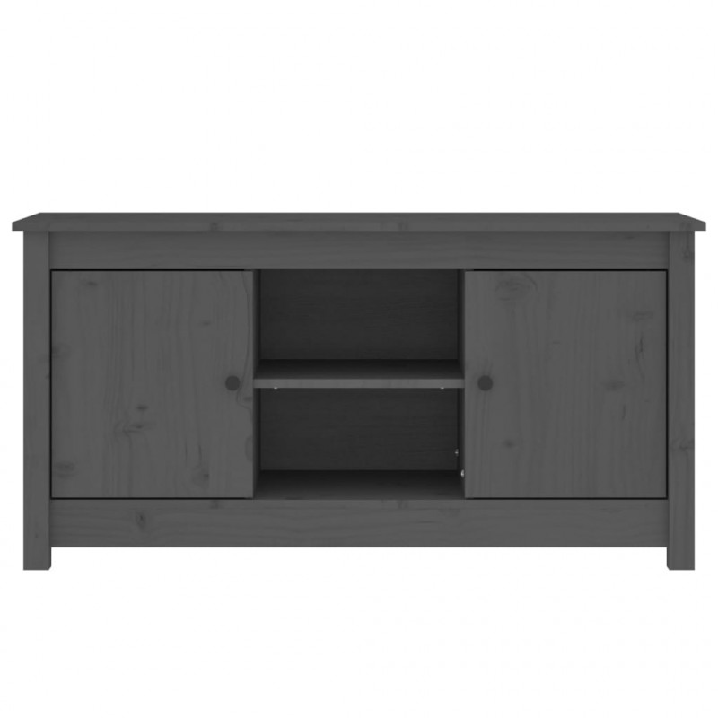 Szafka pod telewizor, szara, 103x36,5x52 cm, drewno sosnowe
