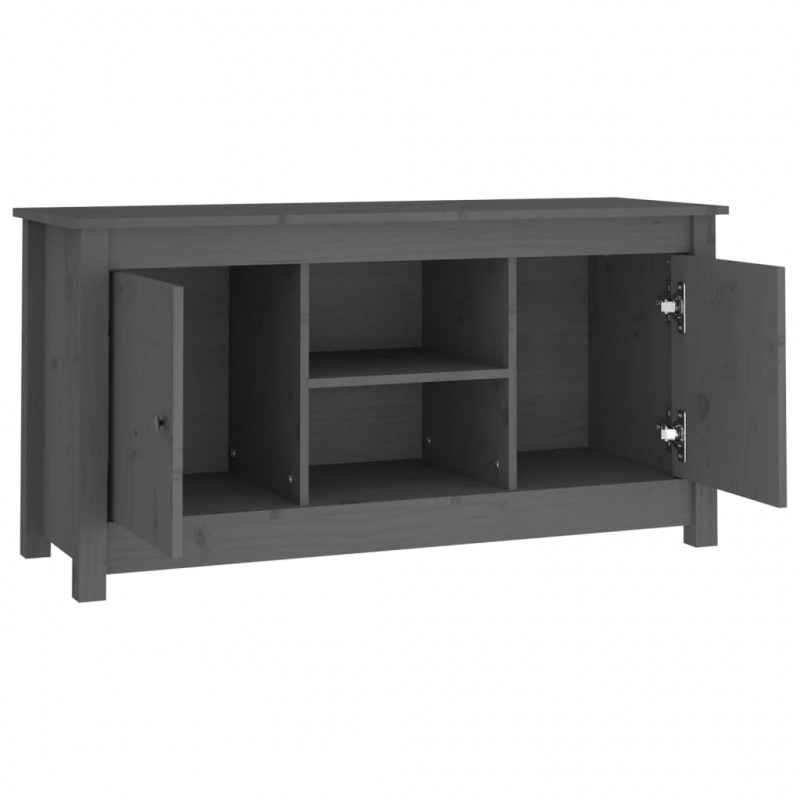 Szafka pod telewizor, szara, 103x36,5x52 cm, drewno sosnowe