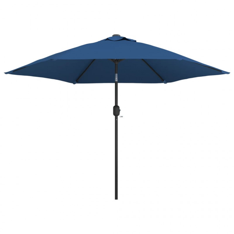 Parasol ogrodowy na metalowym słupku, 300 cm, lazurowy