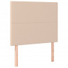 Łóżko kontynentalne, materac i LED cappuccino ekoskóra 90x200cm