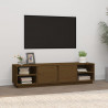 Szafka pod TV, miodowy brąz, 156x40x40 cm, lite drewno sosnowe