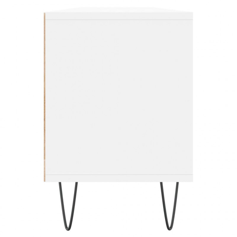 Szafka pod TV, biała, 150x30x44,5 cm, materiał drewnopochodny