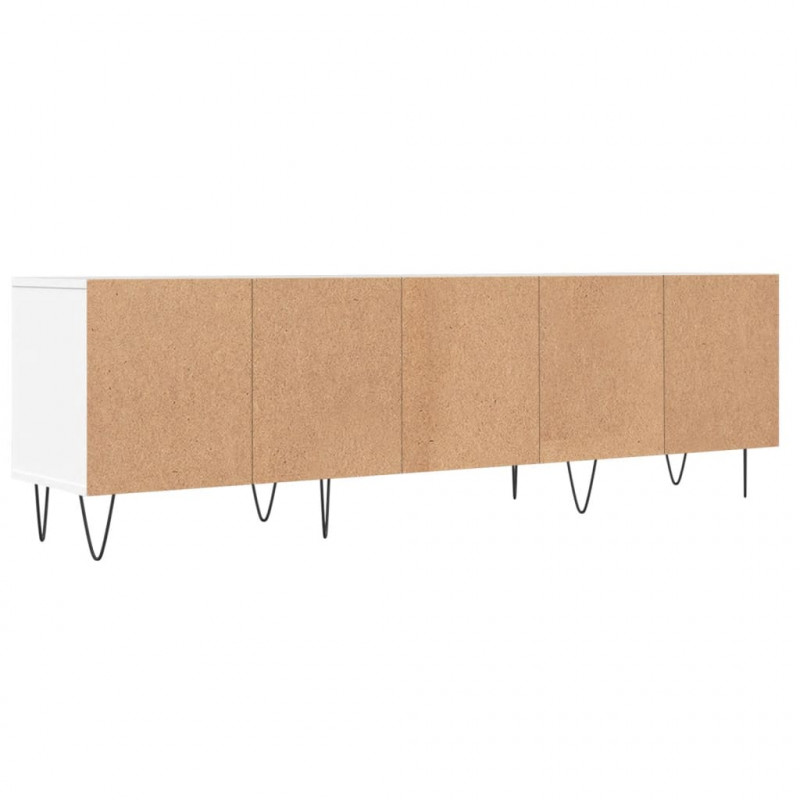 Szafka pod TV, biała, 150x30x44,5 cm, materiał drewnopochodny