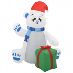 Świąteczny nadmuchiwany miś polarny, LED, 1,8 m
