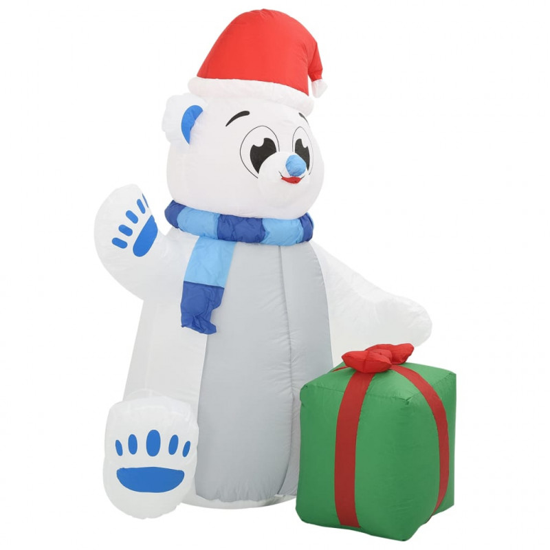 Świąteczny nadmuchiwany miś polarny, LED, 1,8 m