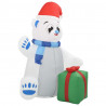 Świąteczny nadmuchiwany miś polarny, LED, 1,8 m