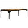 Stolik kawowy, surowe drewno mango i stal, 110 cm