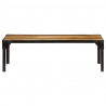 Stolik kawowy, surowe drewno mango i stal, 110 cm