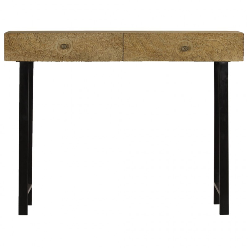 Stolik konsola z litego drewna mango, 102 x 30 x 79 cm