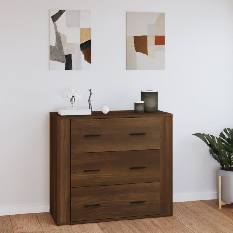 Szafka, brązowy dąb, 80x33x70 cm, materiał drewnopochodny