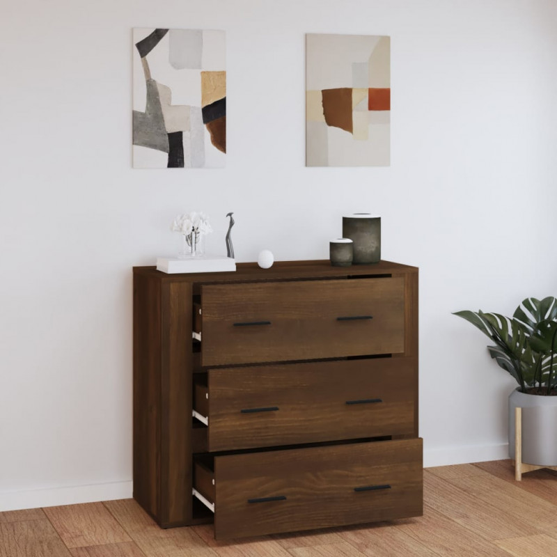 Szafka, brązowy dąb, 80x33x70 cm, materiał drewnopochodny