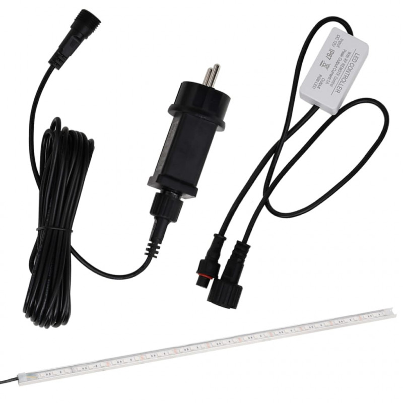 Wylewka do wodospadu z oświetleniem RGB LED, akrylowa, 45 cm