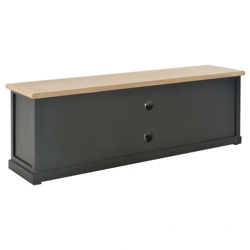 Szafka pod TV, czarna, 120 x 30 x 40 cm, drewniana