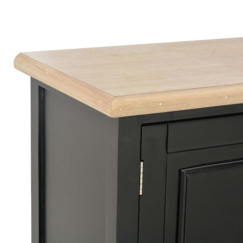 Szafka pod TV, czarna, 120 x 30 x 40 cm, drewniana