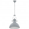 Lampa sufitowa, szara, okrągła, E27