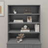 Nadstawka HAMAR, ciemnoszara, 90x30x100 cm, lite drewno sosnowe