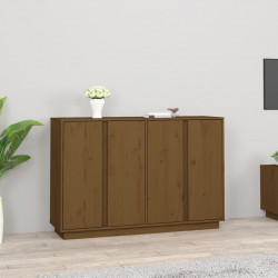 Szafka, miodowy brąz, 120x35x80 cm, lite drewno sosnowe