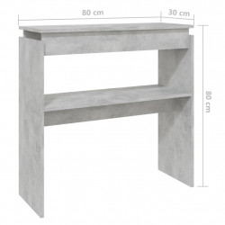 Stolik konsolowy, szarość betonu, 80x30x80 cm