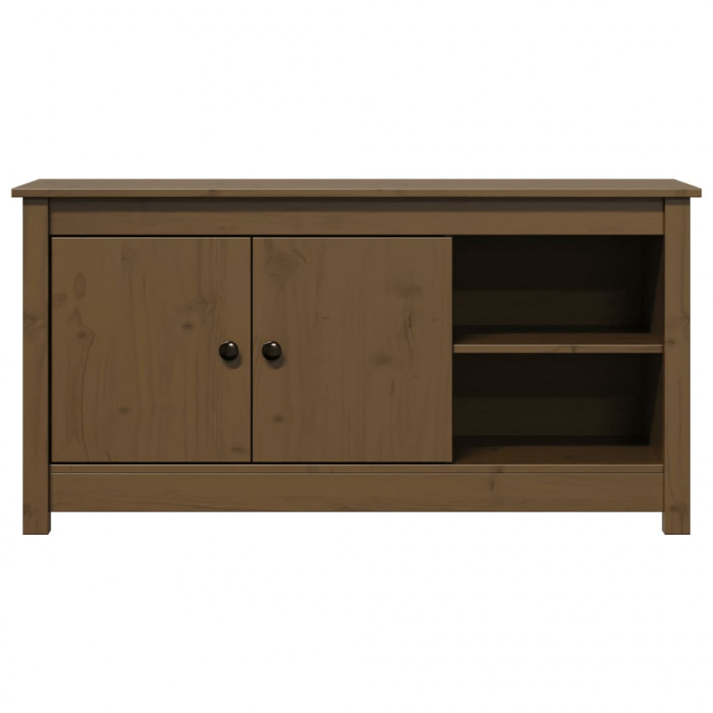 Szafka pod TV, miodowy brąz, 103x36,5x52 cm, drewno sosnowe