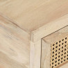 Stolik kawowy, 90x50x37 cm, drewno mango i naturalna trzcina