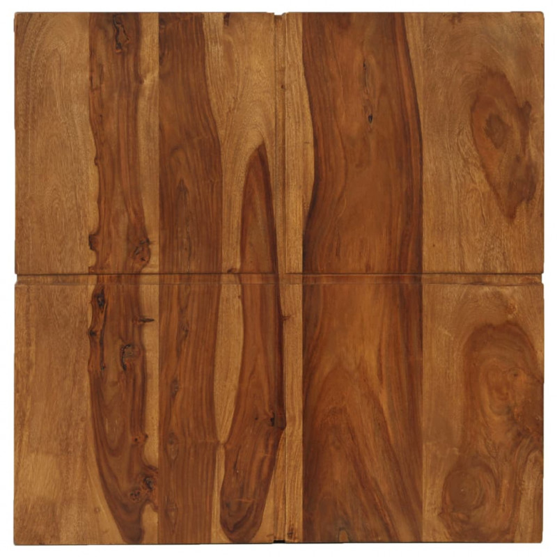 Stolik kawowy, 80x80x30 cm, lite drewno akacjowe