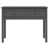 Stolik konsolowy, szary, 100x35x75 cm, lite drewno sosnowe