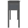 Stolik konsolowy, szary, 100x35x75 cm, lite drewno sosnowe