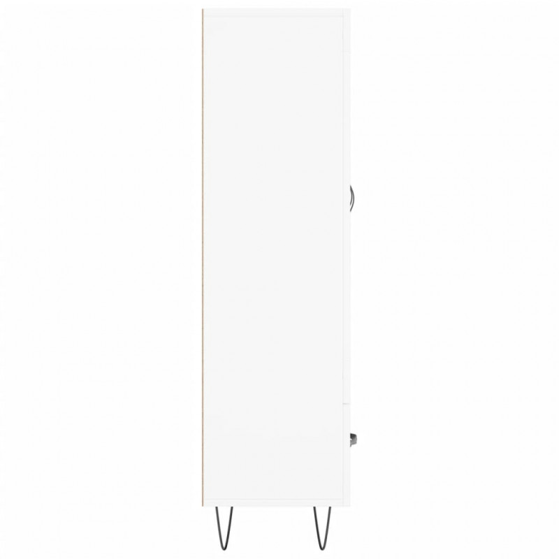 Wysoka szafka, biała, 69,5x31x115 cm, materiał drewnopochodny