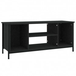 Szafka pod TV, czarna, 102x35x45 cm, materiał drewnopochodny