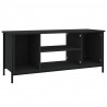 Szafka pod TV, czarna, 102x35x45 cm, materiał drewnopochodny