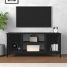 Szafka pod TV, czarna, 102x35x45 cm, materiał drewnopochodny