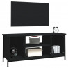 Szafka pod TV, czarna, 102x35x45 cm, materiał drewnopochodny