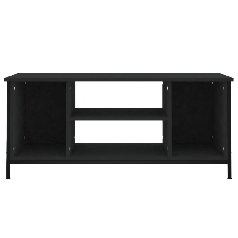 Szafka pod TV, czarna, 102x35x45 cm, materiał drewnopochodny