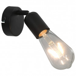 Lampy, 2 szt., żarówki żarnikowe, 2 W, czarne, E27