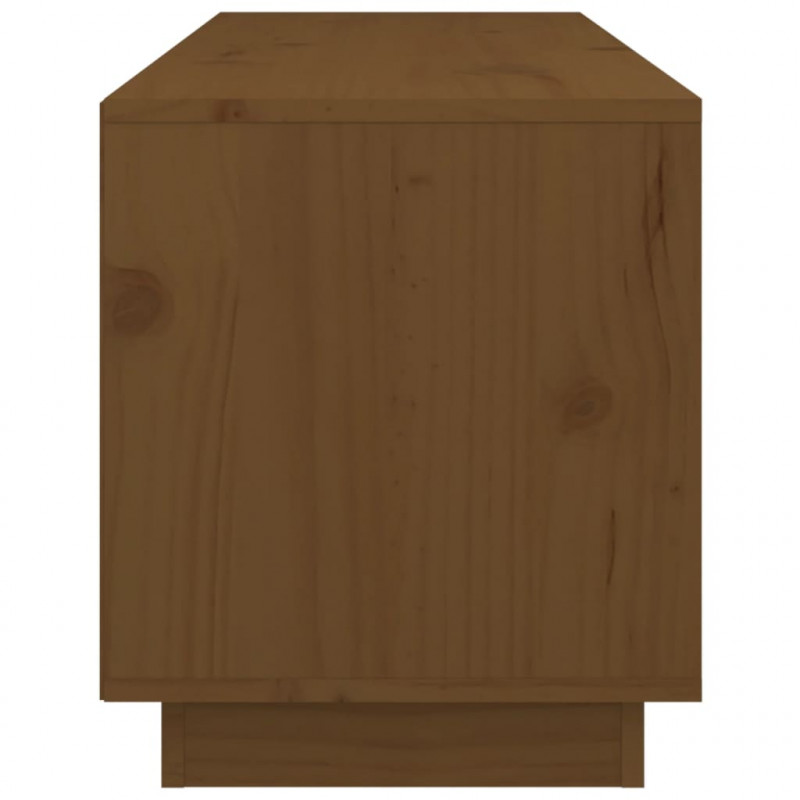 Szafka pod TV, miodowy brąz, 105x34x40 cm, lite drewno sosnowe