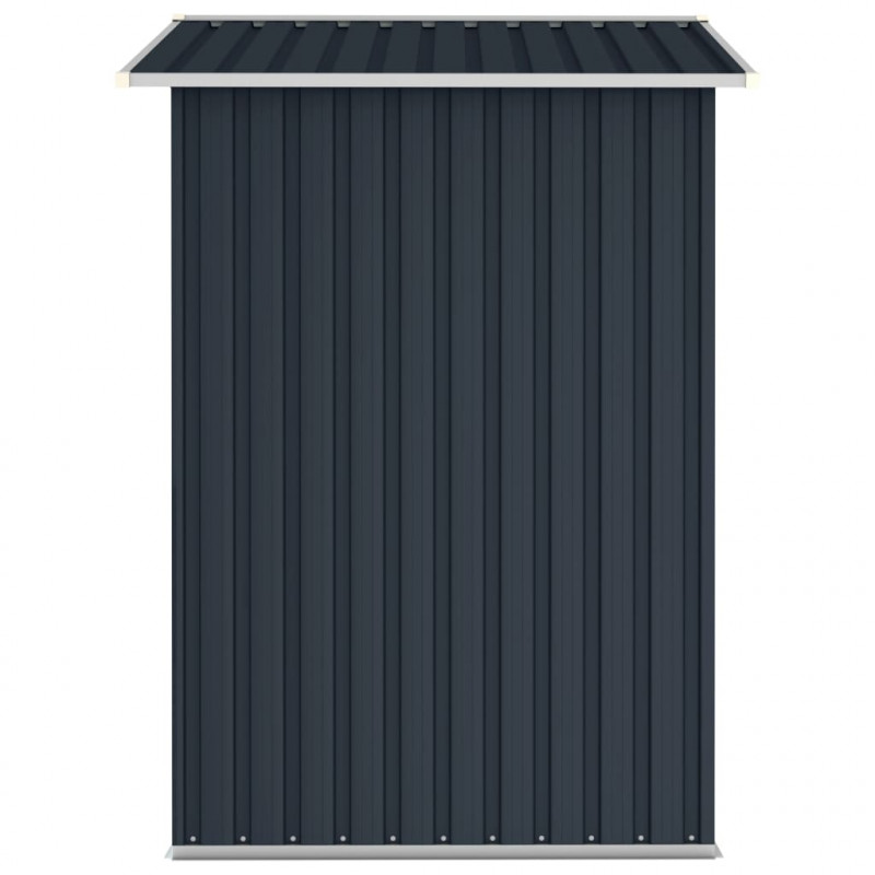 Szopa ogrodowa, antracytowa, 205x129x183 cm, stal galwanizowana