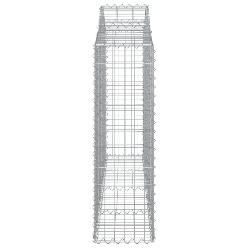 Łukowaty kosz gabionowy, 200x30x100/120cm, galwanizowane żelazo