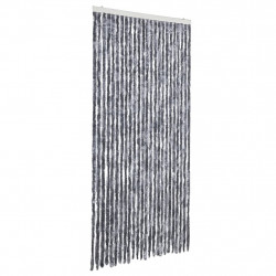 Zasłona przeciwko owadom, srebrna, 100x220 cm, szenil