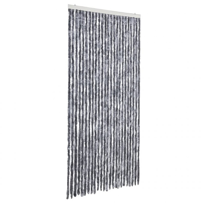 Zasłona przeciwko owadom, srebrna, 100x220 cm, szenil