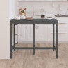 Stolik barowy, szary, 140x80x110 cm, lite drewno sosnowe