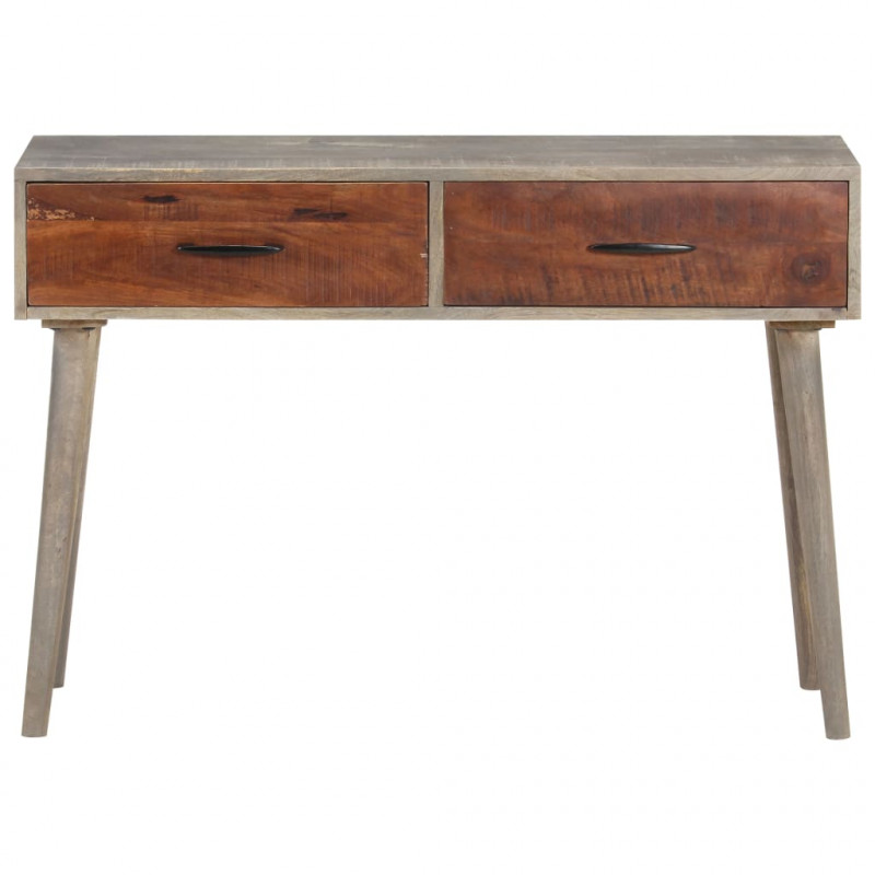 Stolik typu konsola, 110x35x75 cm, lite, surowe drewno mango
