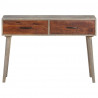 Stolik typu konsola, 110x35x75 cm, lite, surowe drewno mango