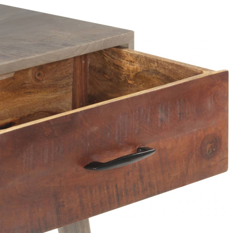 Stolik typu konsola, 110x35x75 cm, lite, surowe drewno mango