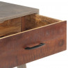 Stolik typu konsola, 110x35x75 cm, lite, surowe drewno mango