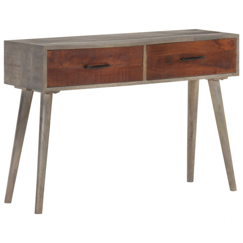 Stolik typu konsola, 110x35x75 cm, lite, surowe drewno mango