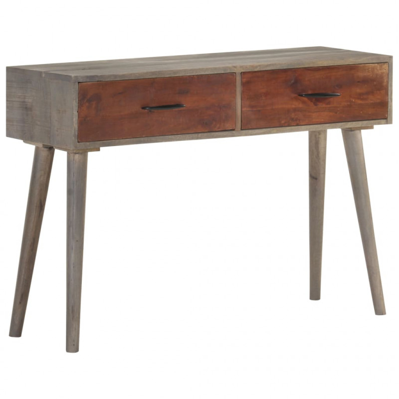 Stolik typu konsola, 110x35x75 cm, lite, surowe drewno mango