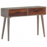 Stolik typu konsola, 110x35x75 cm, lite, surowe drewno mango