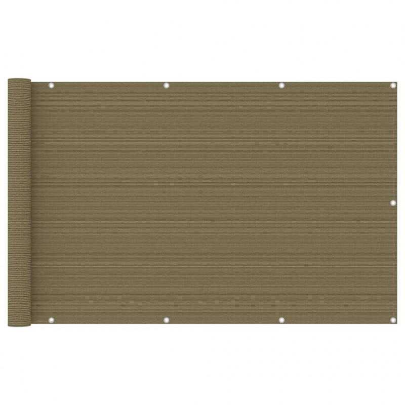 Parawan balkonowy, kolor taupe, 120x400 cm, HDPE
