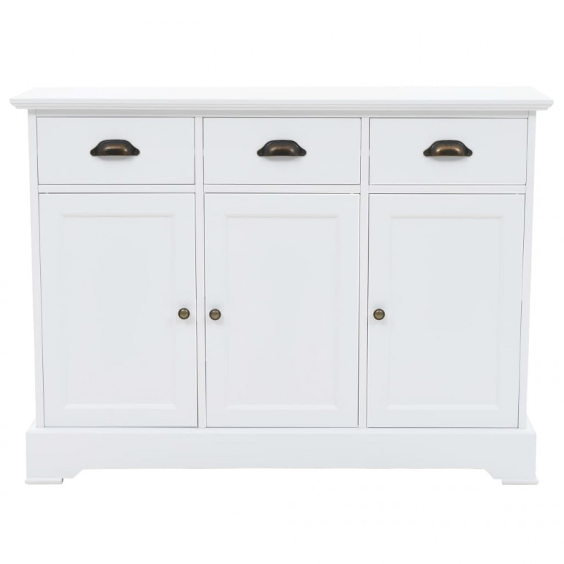 Komoda 3-drzwiowa, MDF i drewno sosnowe, 105 x 35 x 77,5 cm